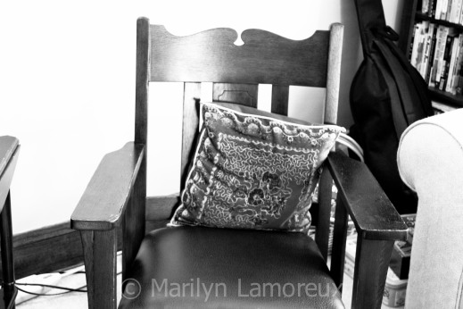 Black and White Rocking Chair
